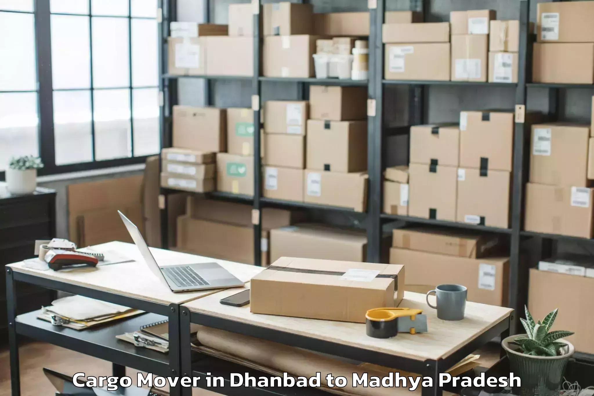 Top Dhanbad to Bhopal Cargo Mover Available